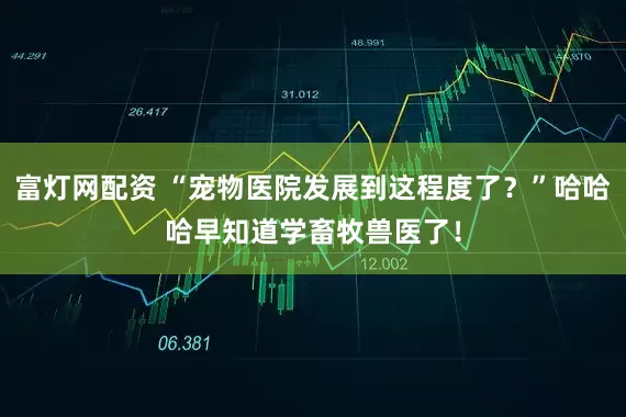 富灯网配资 “宠物医院发展到这程度了？”哈哈哈早知道学畜牧兽医了！
