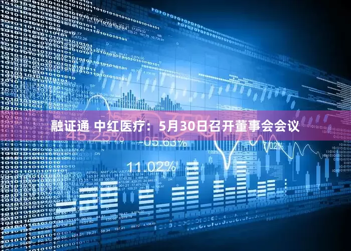 融证通 中红医疗：5月30日召开董事会会议
